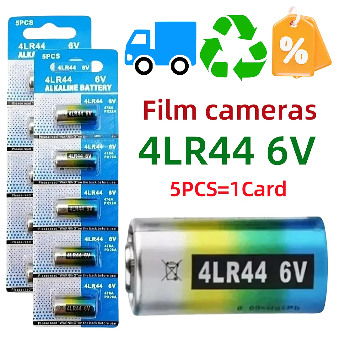 بطارية قلوية ساخنة 6 فولت 4LR44 (PX28A/L1325/A544/4034PX) - تدوم طويلاً لقلم التجميل وأطواق الكلاب وجهاز التحكم عن بعد وأجراس الأبواب والألعاب