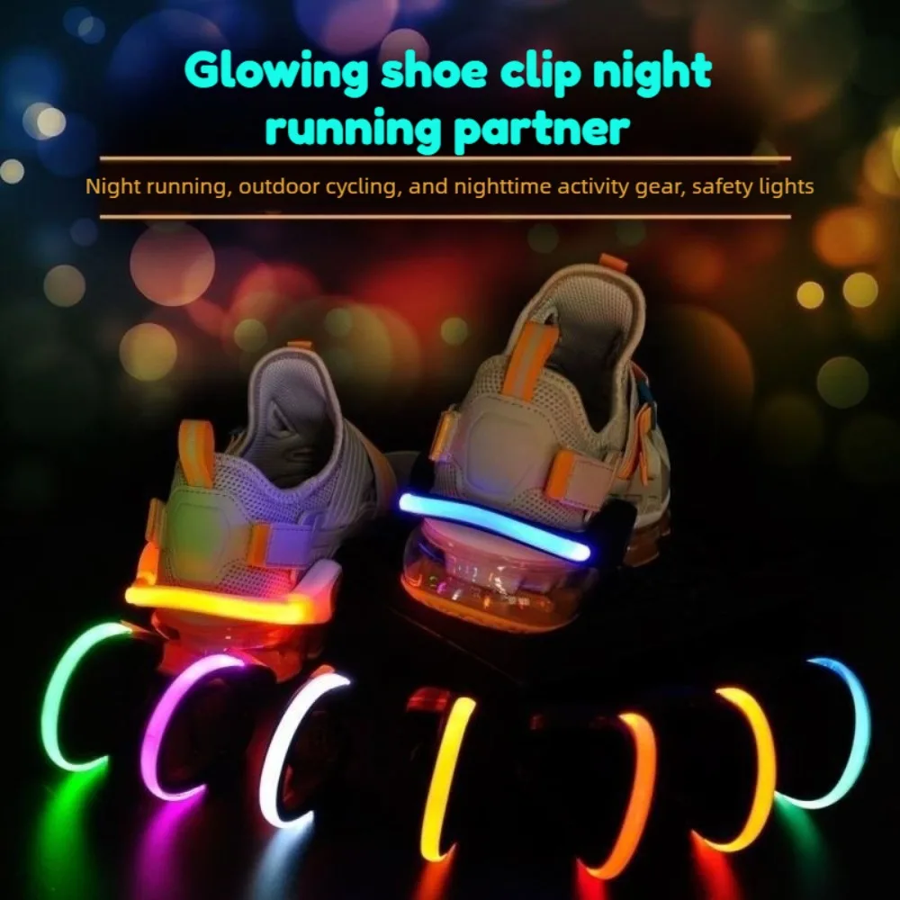 LED Luminous Shoe Clip Lights Outdoor Safety Warning Lights for Cycling Dog Walking Hiking Night Running sports accessories