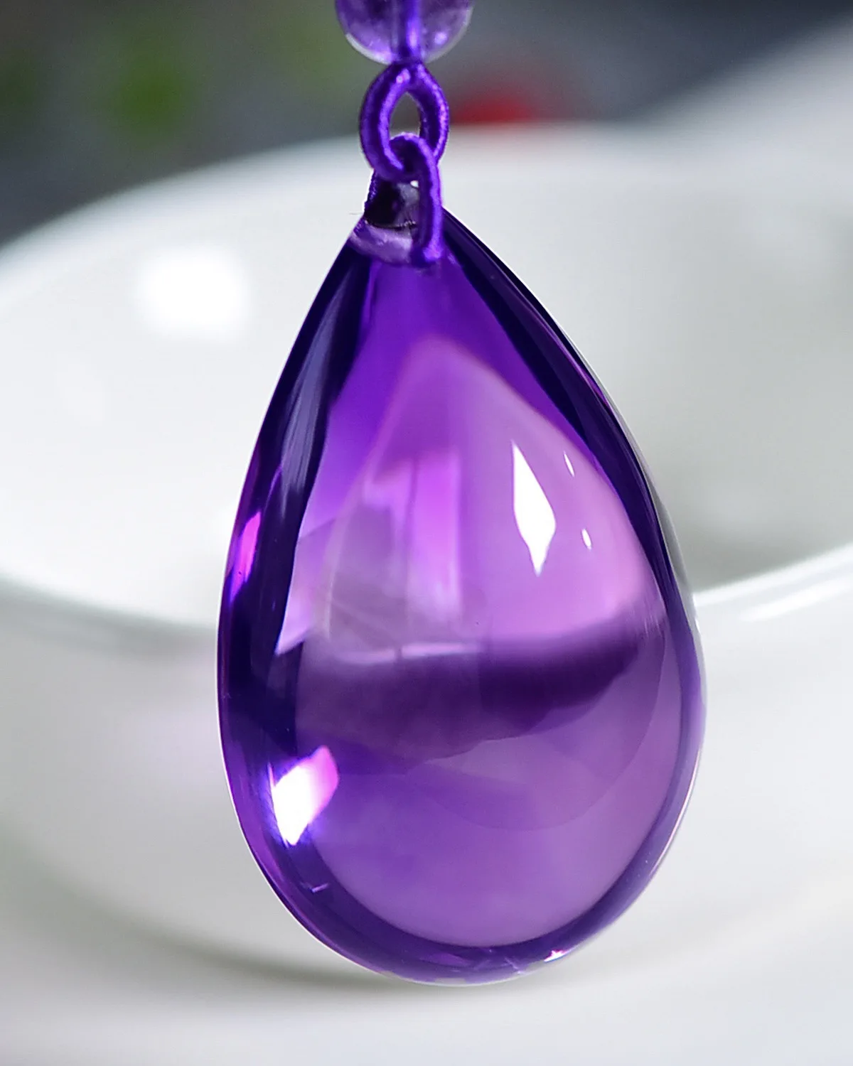 

Натуральное бразильское аметистовое ожерелье-кулон для женщин, целебный кристалл, фиолетовые круглые бусины 4 мм, цепочки из камня-самоцвета AAAAA