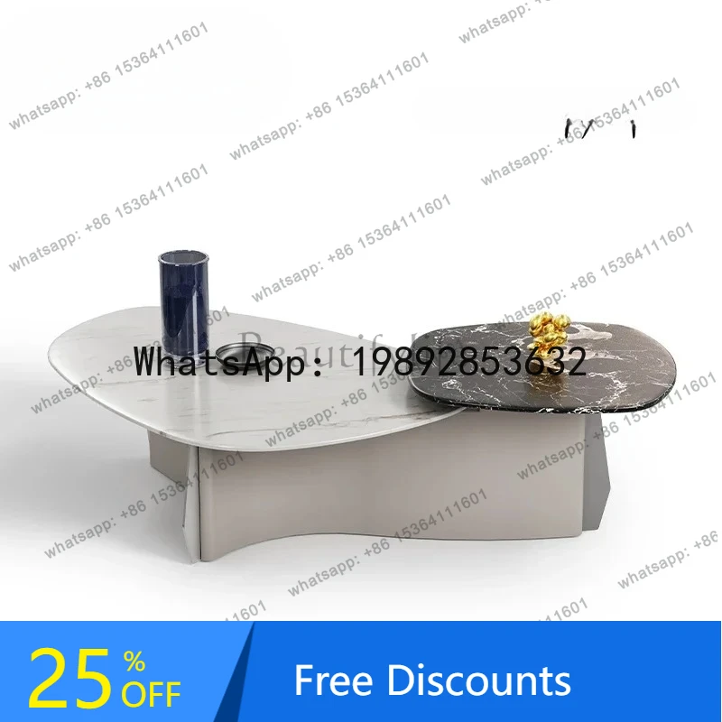 

HH Tavolino da caffè combinato dalla forma speciale di design creativo italiano moderno/marmo naturale di pietra di lusso/casa