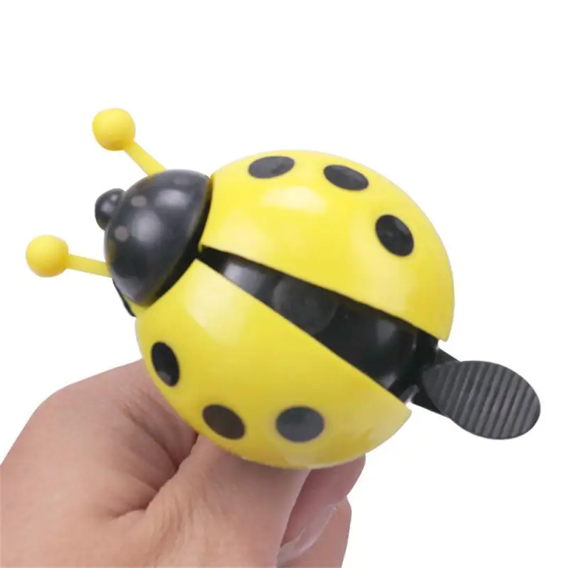 Small Bicycle Bell Cartoon Beetle Ladybug Cycling Bell For Lovely Kids Girls Bike Ride Mini Bell Alarm Bicycle Accessories