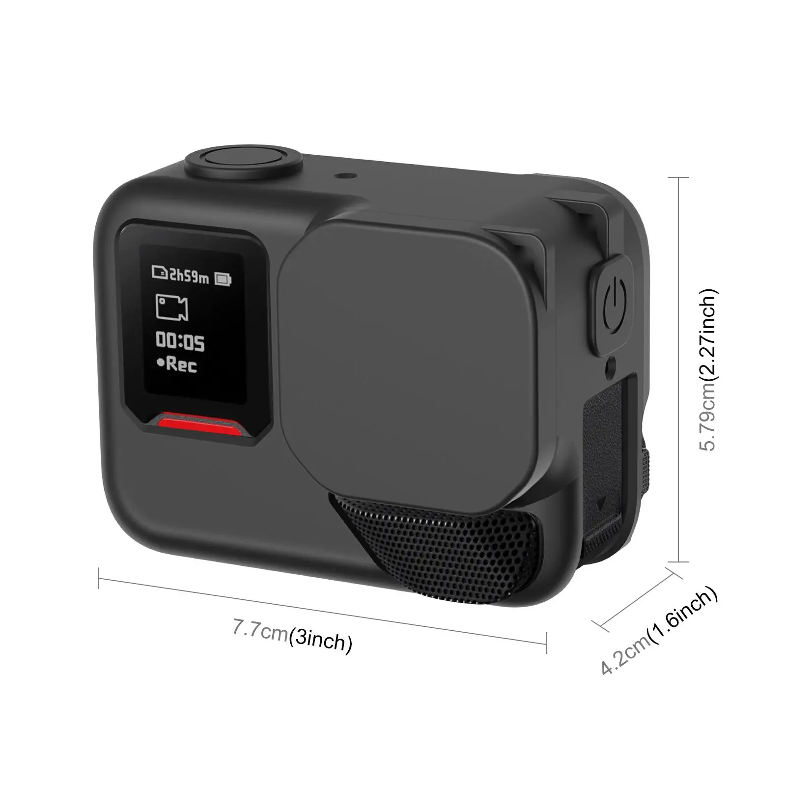 PULUZ Body Silicone Protective Case with Lens Cap & Strap For Insta360 Ace Pro 2 Soft Silicone Case