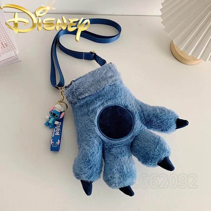 Disney Stitch Plush Mini Shoulder Bag Cartoon Cute Mini Shoulder Crossbody Bag 3D Fashion Mini Women's Plush Bag High Quality