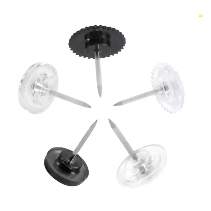 50/100Pcs Push Pins Gear-shape Pushpin Clear Map Pin, Sewing Pins Dropship
