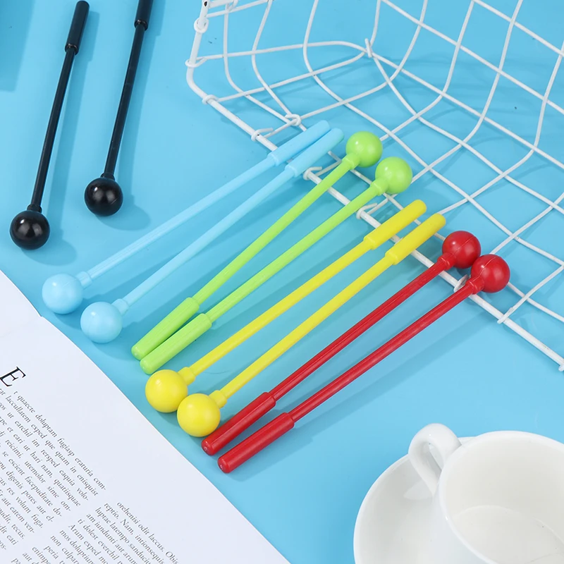 2Pcs Percussion Drum Sticks Mallets Drumsticks Adults Kids Stick Mallet Plastic Instrument Children\'s Toys Accessories