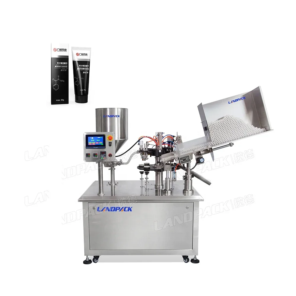 

Landpack Auto Tube Sealer Lip Gloss Eye Cream Plastic Tube Filling Sealing Machines