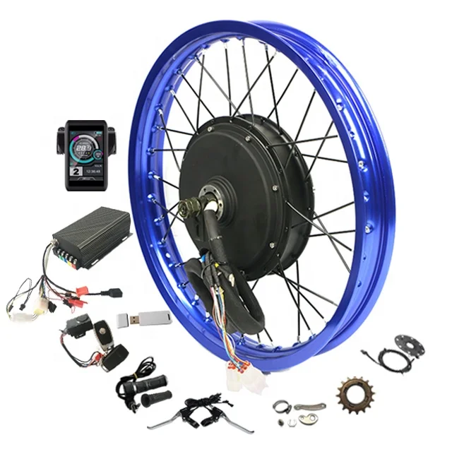 Motor 5000w 205 50H  V3 Hub Motor Electric Motorcycle Colorful Rims High Speed Electric Bike Conversion Kit
