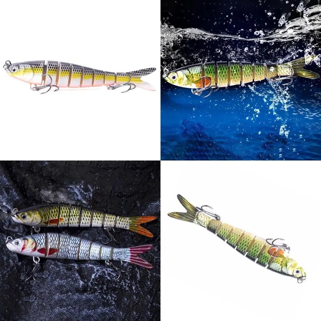 

Y1UC Multi Jointed Swimbaits Slow Sinking Swimming Lures Fishhooks Freshwater Saltwater Bass Treble Hook Fishing Fish Lures