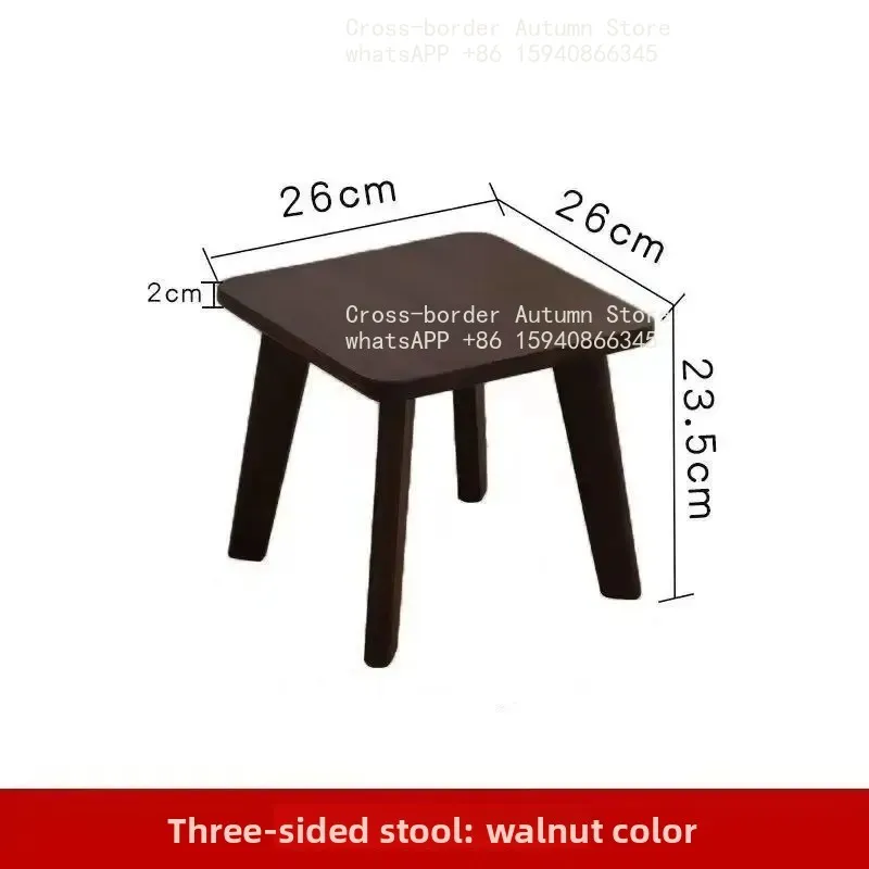 Solid wood small stool home round low square stool small bench for shoes foot living bedroom sofa single stool