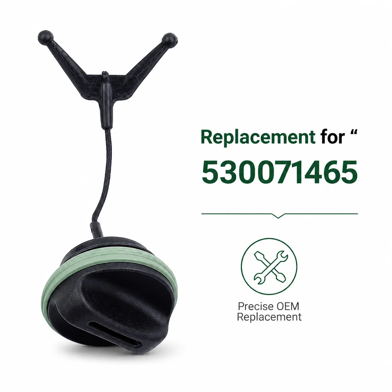 2Pcs Fuel Tank Cap Oil Cap Green Rim Replacement For Husqvarna 181 261 262 357XP 445 460 375 375K 537215202 537 21 52 02 Parts view 2