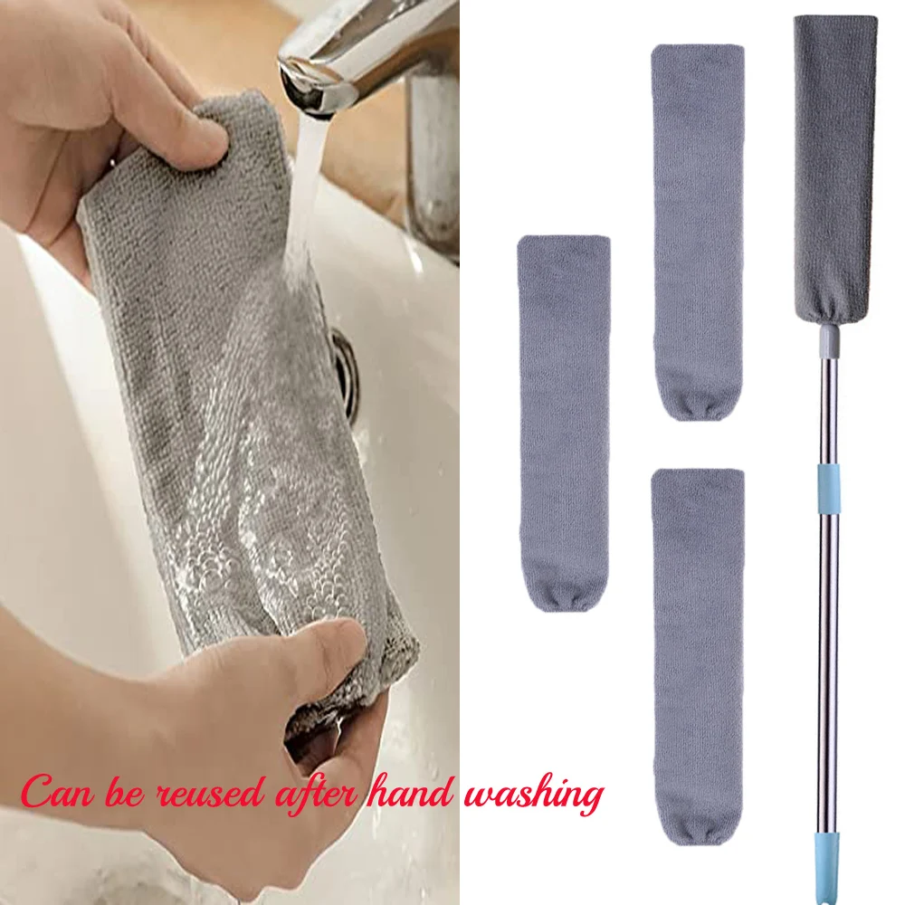 Zatažitelný mezera prach čistič brush/dust kartáč souprava s 3 omyvatelné utírat prach cloths/extendable prachovka pro úklid gauč nábytek