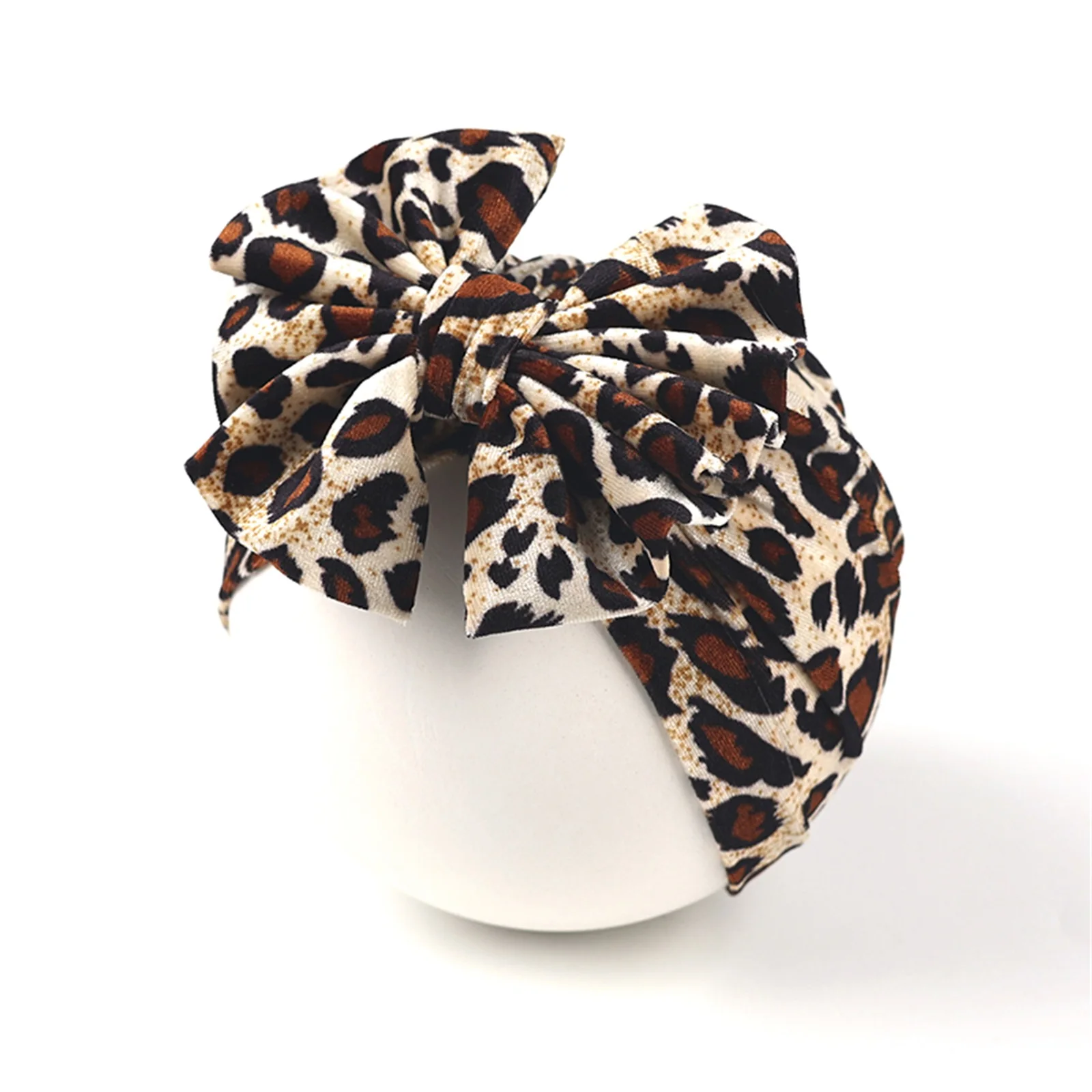 Newborn Velvet Hats, Solid Color Bowknot Warm Soft Autumn Winter Cap for Baby Boys and Girls image 6