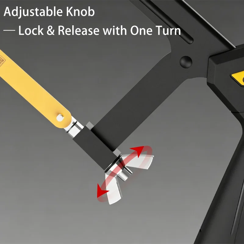 12 Inch Aluminum Square Tube Hacksaw Frame And Adjustable Steel Saw For Metal Plastic Pipe Cutting Workshop Hand Tool Equipment - view 6