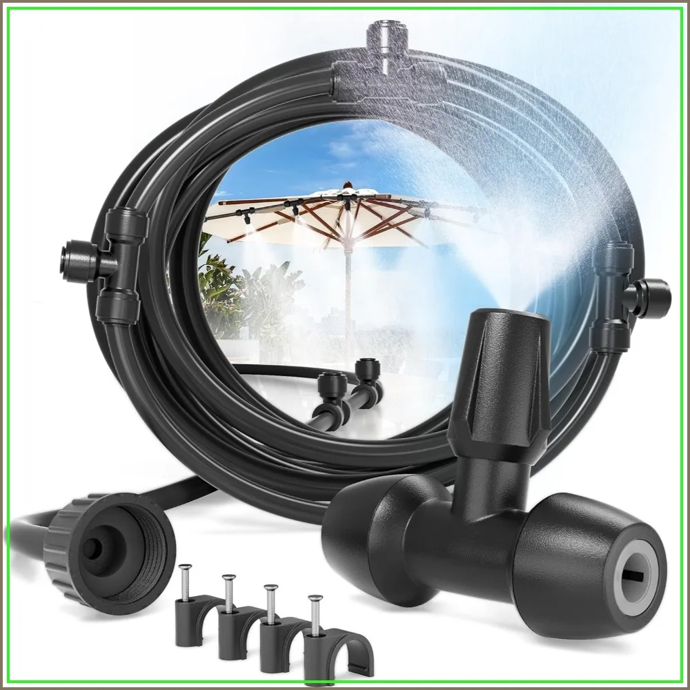

100FT Misters for Patio – 36 Nozzles Outdoor Misting System, Cool Gazebo, Garden, Deck