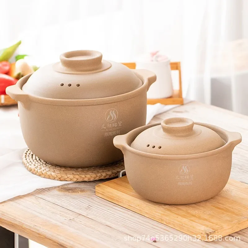 Unglazed Crock pot Casserole dish Chinese medicine pot Clay pots for cooking Slow cooker Ceramic cookware Casserole Cooking pot