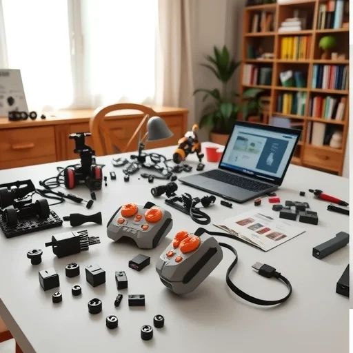 Bloques de construcción MOC de potencia compatibles, Motor de tren PF, polea, placa base, accesorios, juego de baterías de litio