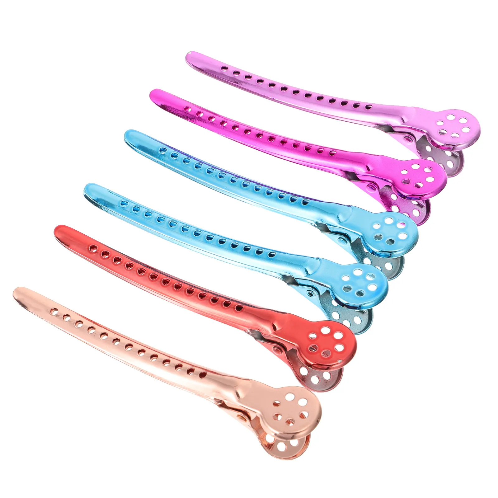 6Pcs High Quality Hair Sectioning Clips Salon Grade Hair Cutting Coloring Styling Tools Barber Hairdressing Sectioning Clip