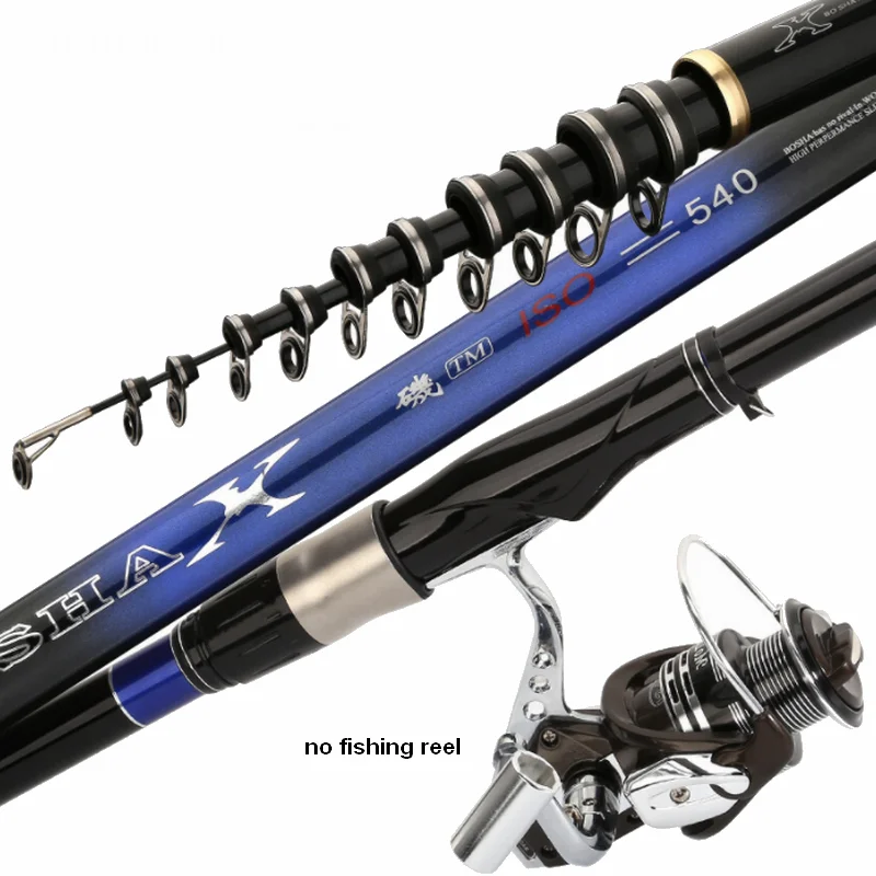 ZZ362 BOSHA Geegan Medium Fast Rock Fishing Rod Carbon Fiber 3.6m 4.5m 5.4m 6.3m No Fishing Reel