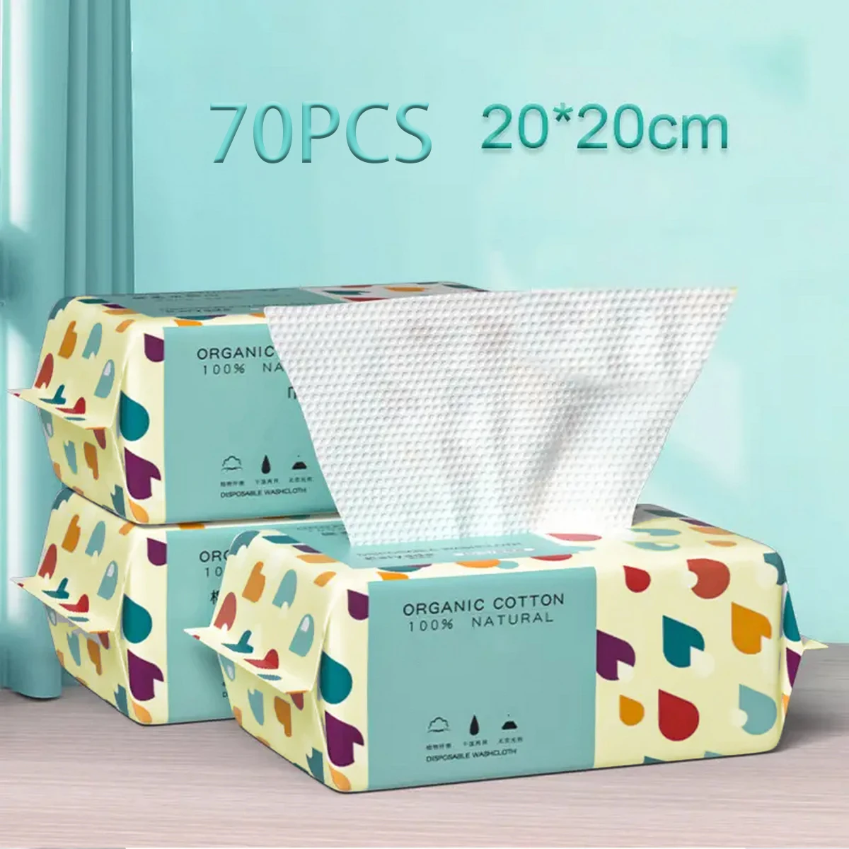 70 Sheets/Pack Disposable Thick Face Towels Soft Makeup Remover Wipes Dry Towelettes for Skin Care