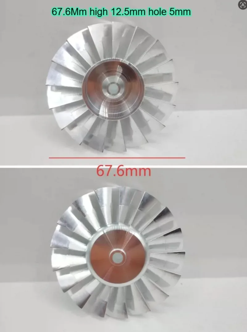 

Brushless Motor Wind 67.6mm Blade Turbine Wind Blade High Speed Blade DIY Violent Fan Zhongli Motor