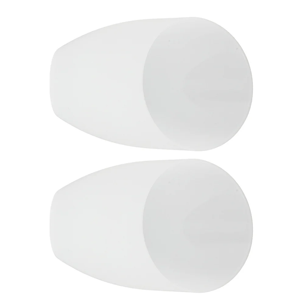 

2Pcs Horseshoe Design Lampshade Plastic Inclined Head Decorative Light Cover Easy Install Home Hotel Use Plastic Lamp Shade