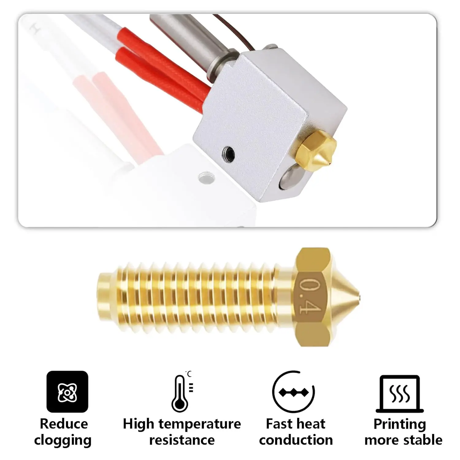 For Anycubic Kobra 2 Nozzle Kobra 2 Neo Spare Parts Kobra 2 Max Nozzles 0.4 0.6 0.2 0.8mm Upgrade Kit Nozzles For Kobra 2 Pro
