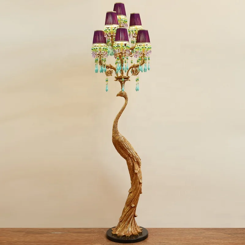 Brass or Copper Floor Lamp Hand-made  in Lost-wax with French Style of Classic Stand Lamp