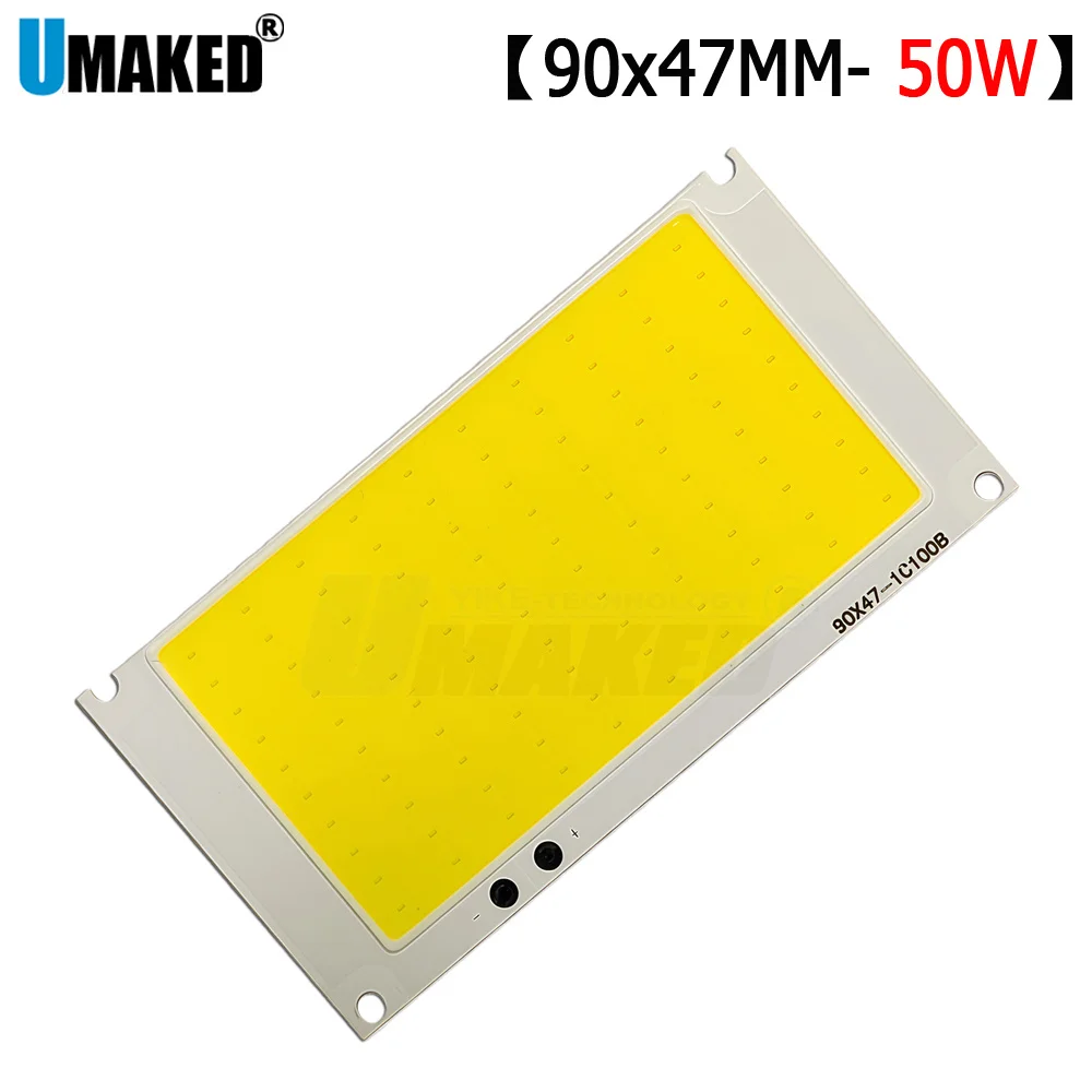 2pcs 50W 94x47mm LED Desk Chip COB Lights SMD 3V 16A Light Beads White aluminum PCB plate COB diy bulb outdoor Desk table lamp
