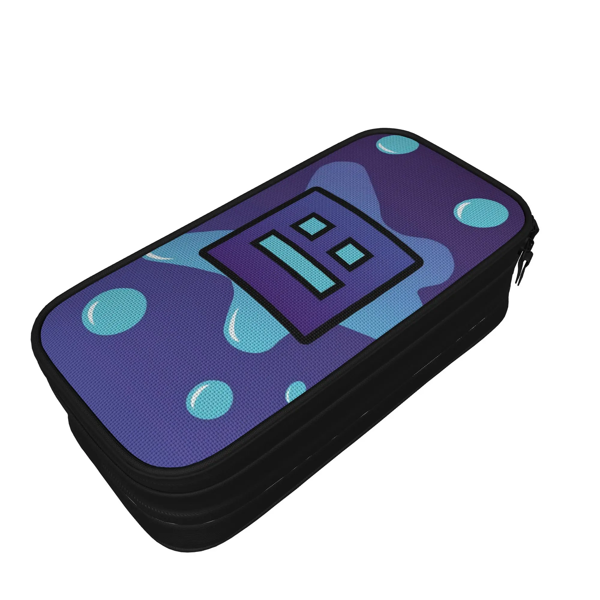 Geometrys Dashs Game Pencil Cases Classic   Pen Box Bag Girls Boys Big Capacity Students School Zipper Pencilcases