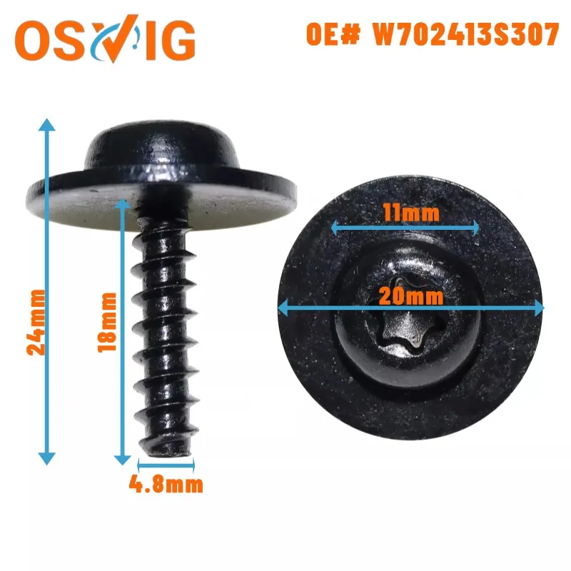 

10pcs W702413S307 Ford Focus mudguard star nut screws