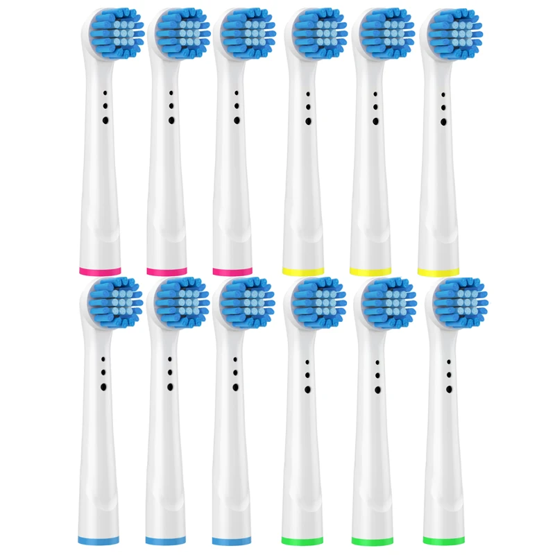 Compitable with Oral-B 2D、3D series,D12、D16、D100、P2000、P3000、P4500,etc.Suitable for people with sensitive teeth,12pack