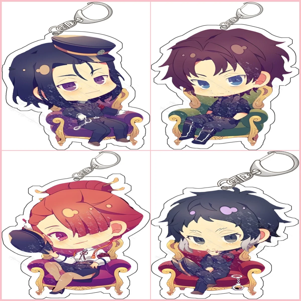 Anime story and dog New Keychain Shaking Osamu Dazai Nakahara Sensibility Cosplay key Chain Ring Keyring Pendant Accessories