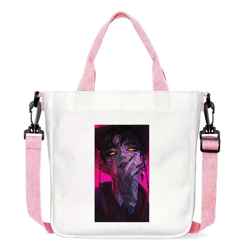 Kpop هنتر أنيمي طباعة سعة كبيرة حقيبة يد كاجوال عصرية Harajuku حقيبة كروسبودي للتنقل حقيبة قماش أنيقة