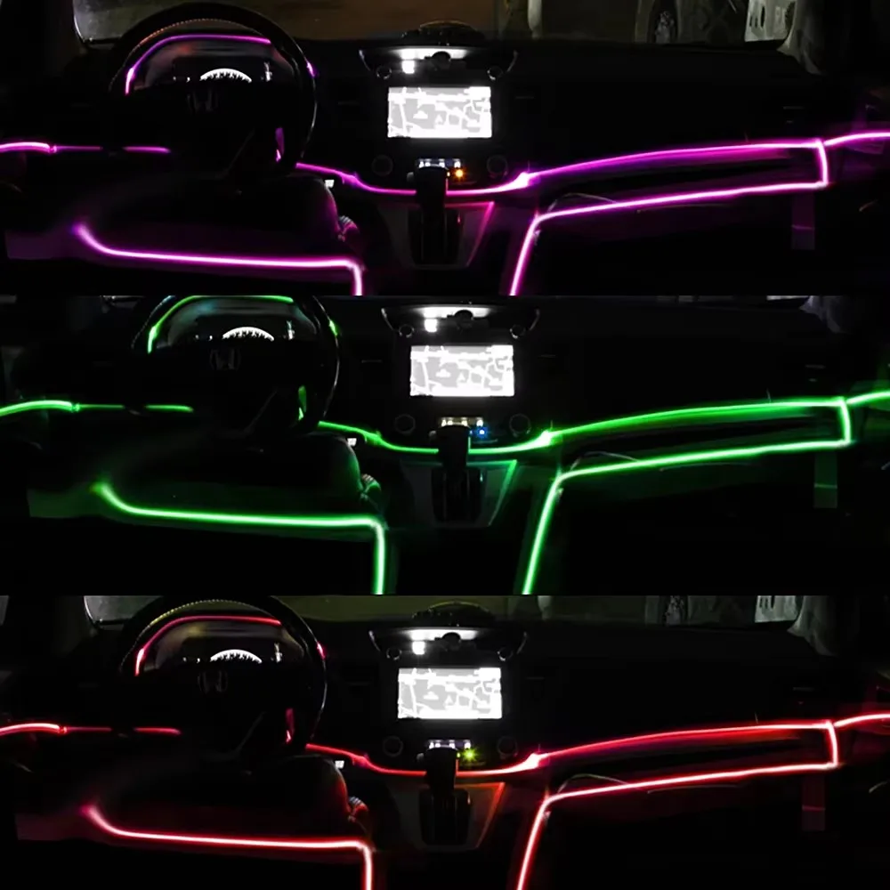 Car Interior Decorative Light 2.5mm Fiber Optic Cable LED Guide Extension Accessories For Car Decorative Lighting