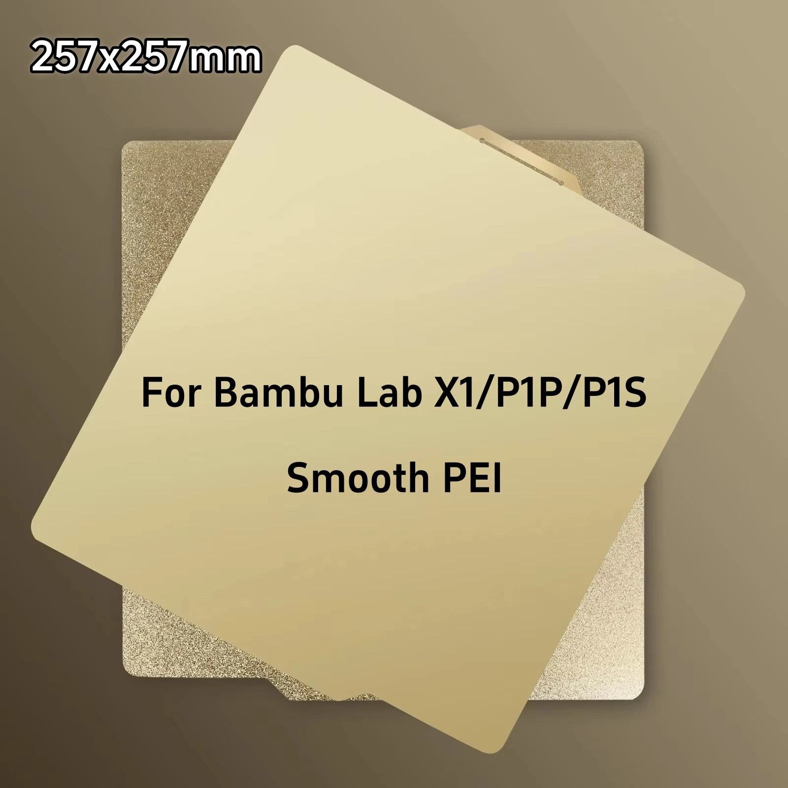 Smooth PEI Sheet for BambuLabs x1 carbon 257x257mm Double Side Spring Steel Sheet For Bambu lab x1 Build Plate p1p Upgrade PEI