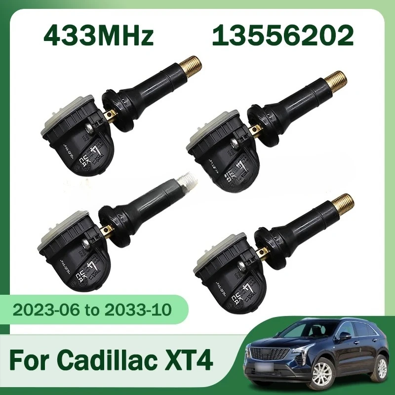 

1/4 шт. 433 МГц 13556202 Датчик системы контроля давления в шинах (TPMS) для Cadillac XT4 CT4 CT5 Lyriq, автомобильные аксессуары
