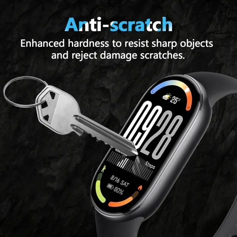 3D Curved Screen Protector for Xiaomi Mi Band 10 9 8 Protective Film HD Coverage Anti-scratch Film for Mi Band 10/9/8 Pro Active