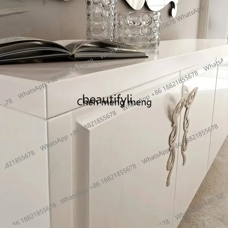 

new Yj-Italian light luxury storage cabinet, modern minimalist paint cabinet, sideboard, entrance cabinet
