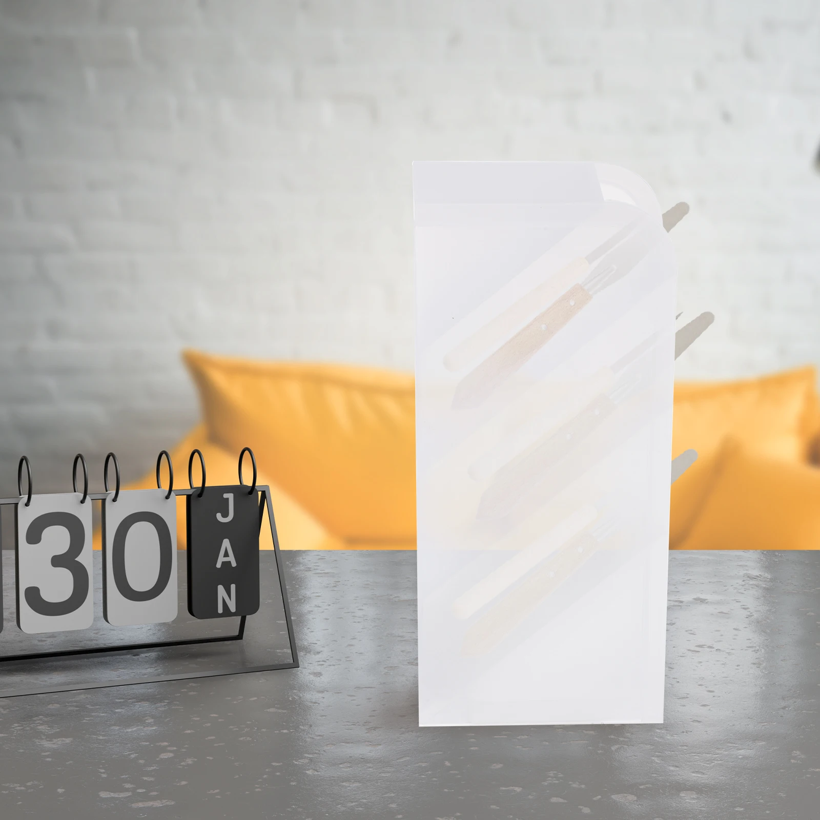 

1Pcs Multi-Divided Clay Storage Box Pen Organizer Desktop Stationery Storage Rack Practical for Home Office School