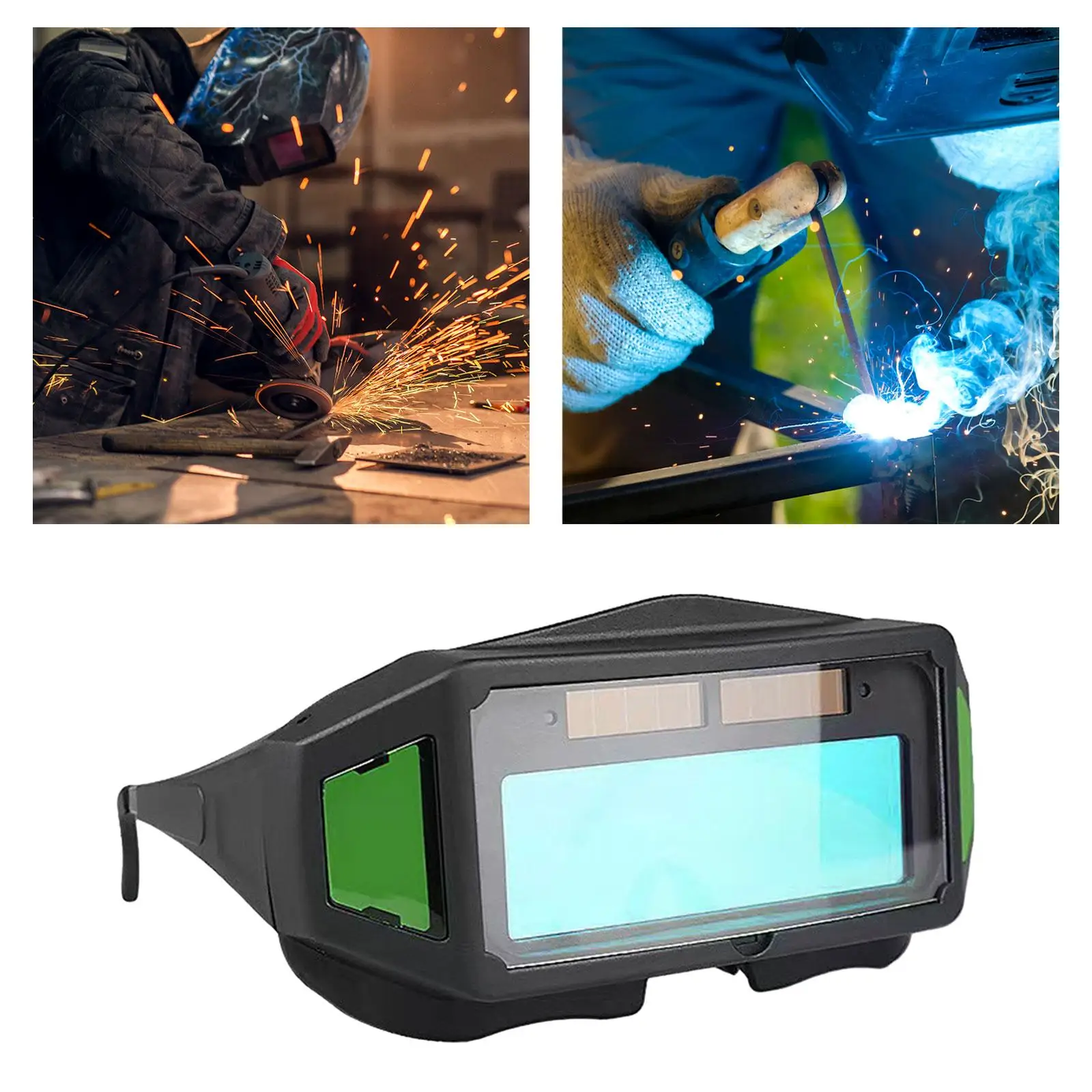 Welding Goggles com Auto Escurecimento Light Change, Óculos para Grinding Gás Welding