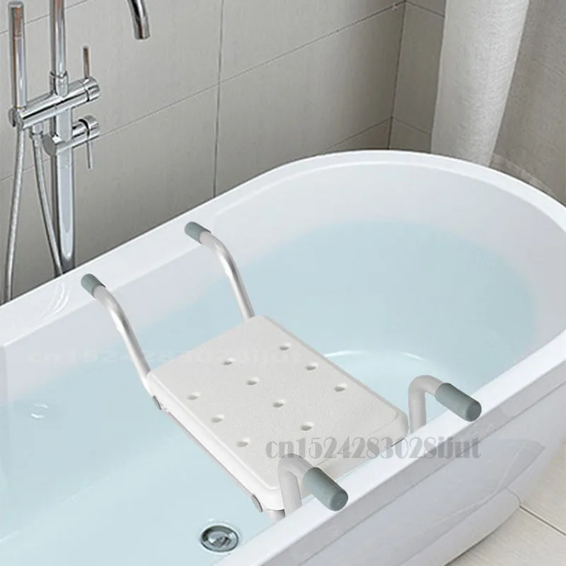 Home bathtub bench Bathroom Non-slip Bathtub Sitting Board Thickened Aluminum Alloy Bath Stool  Wearable Elderly Shower Chair