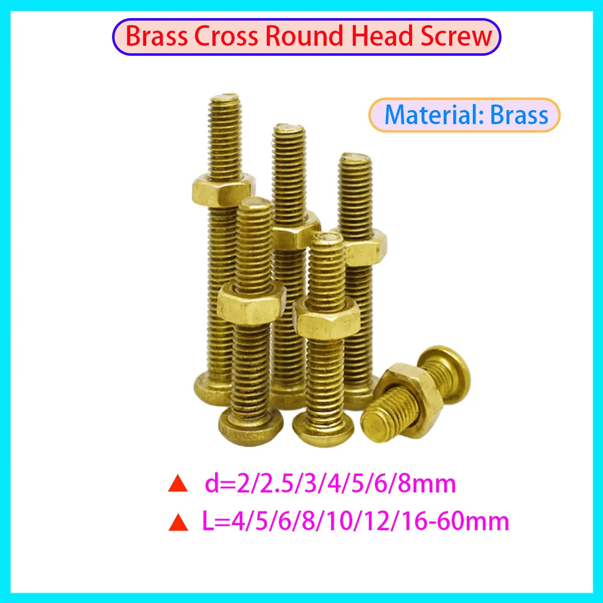 

Brass Two-piece Cross Round Head Nut Set