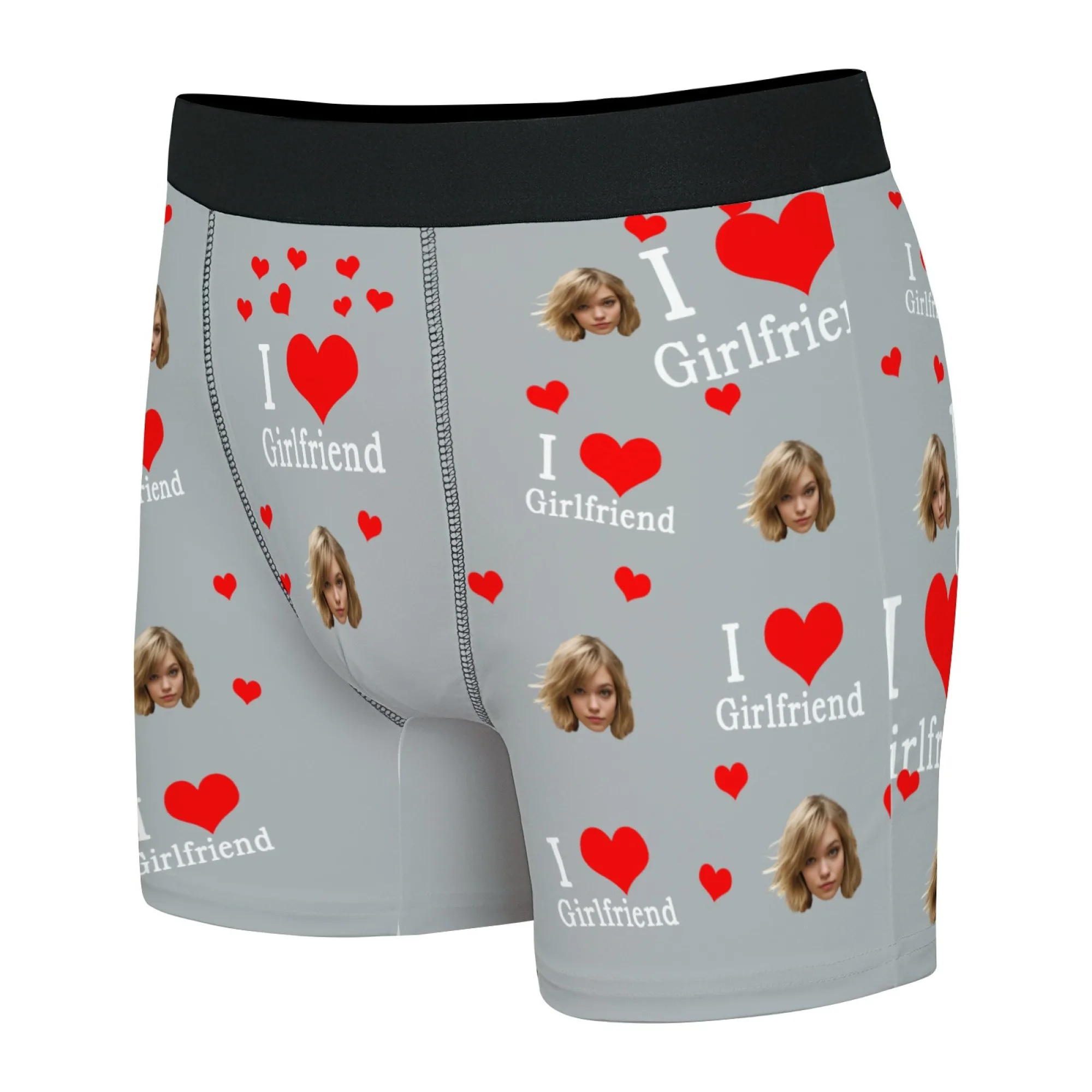 Men's Custom DIY Underwear Personalized Gesture and Photo Face Design Novel and Interesting Gift for Boyfriend Husband Father