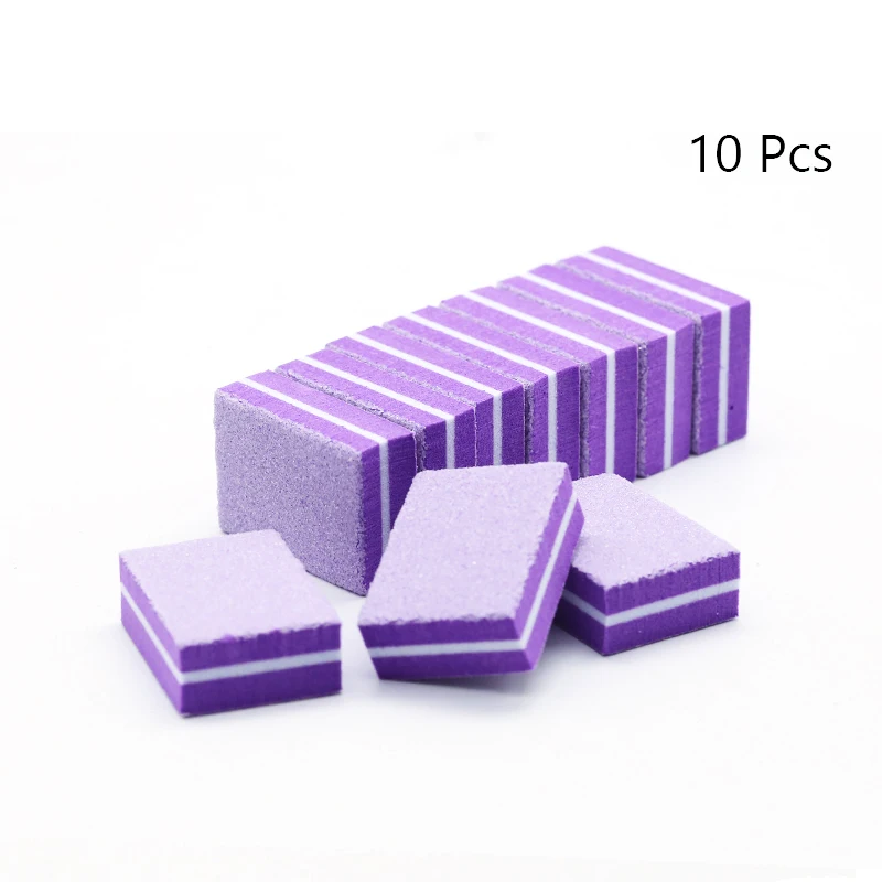 10/25/50Pcs Professional Mini Nail Art buffer 100/180 Sandpaper Manicure Sanding Polishing Nails File Grinding Equipment Tool