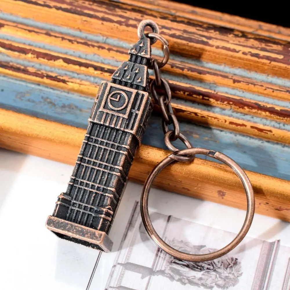 Fashion British London Unisex Big Ben Clock Men Key Ring Key Holder Keychain Metal