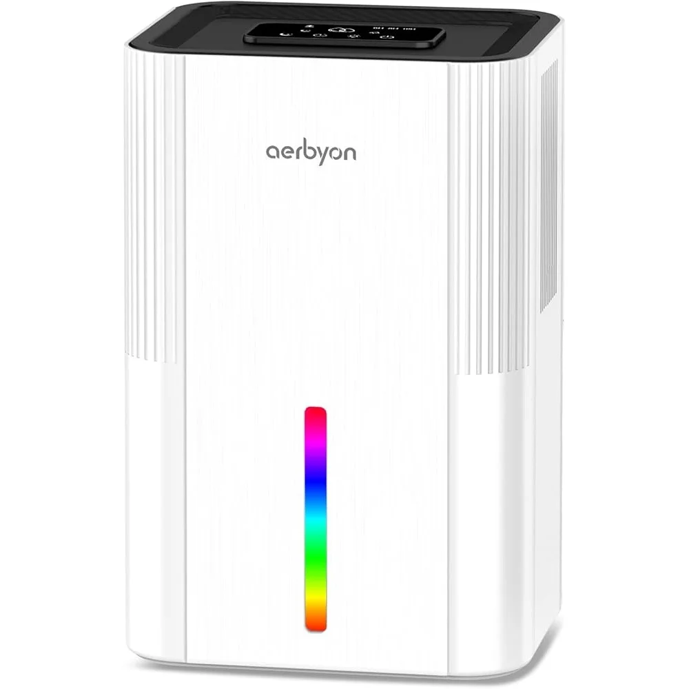 휴대용 제습기 95온스 물탱크 자동 차단 저소음 작동 1000제곱피트 컬러 LED 조명 포함