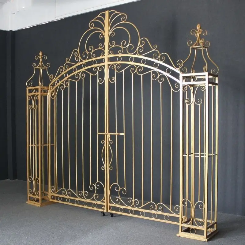 Happiness Gate Wrought Iron Arch Shelf European Background Door Shelf Wrought Iron Wedding Prop Arch