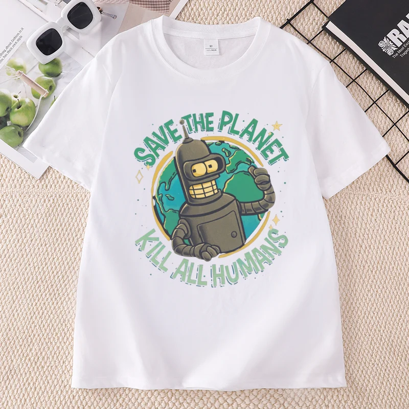 Save The Planet T-shirt Men Women Casual Round Neck Printed Tshirt Loose Cotton Short Sleeve O Neck Summer Tops Clothing