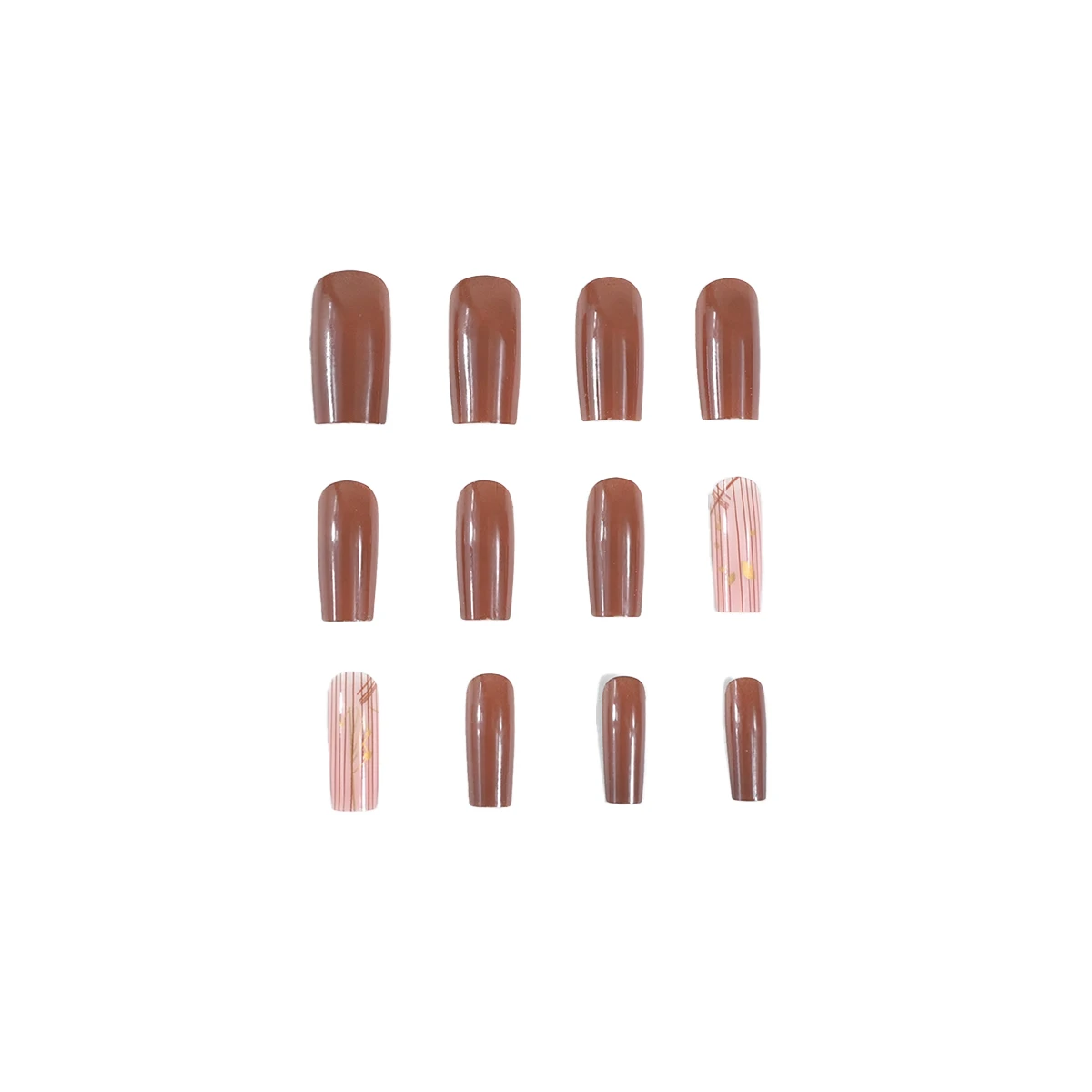 네일 스타일링 24개 미디엄 스퀘어 가을 겨울 메일라드 스타일 흰색과 다재다능한 기질의 부드러운 브로를 업그레이드하세요.