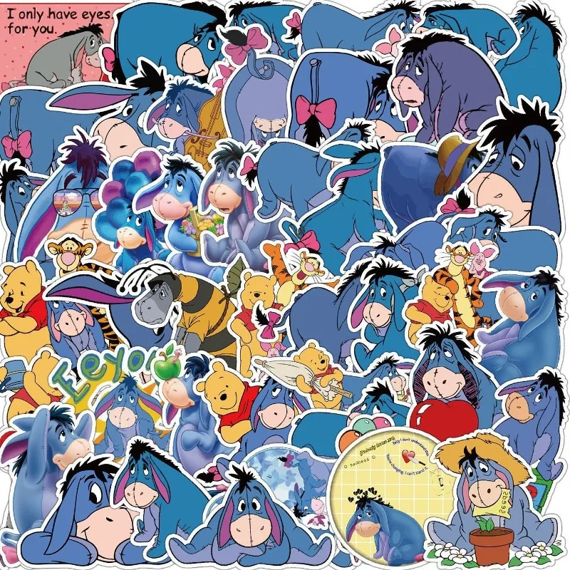 

Disney Eeyore Pooh Bear Cartoon Graffiti Girly Heart Decorative Sticker Can be DIY Handbag Luggage Phone Case Waterproof Sticker